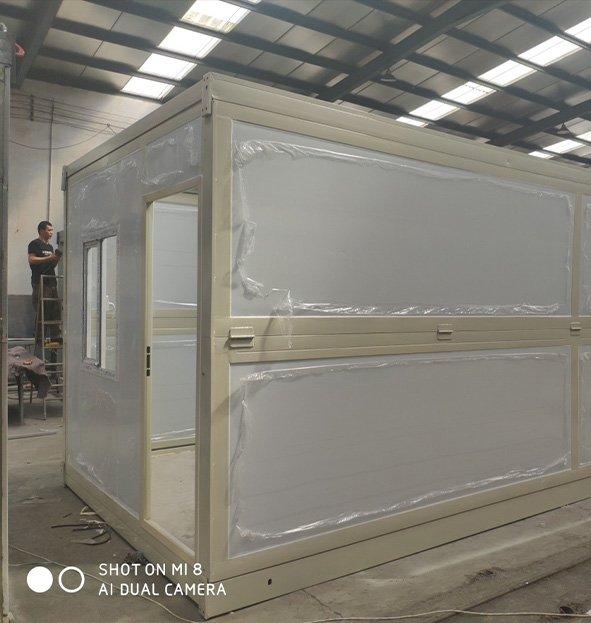 Mobile Flat Pack Fold Prefabricated Building Modular Shipping Office Container Steel Structure Prefab Modular Movable Foldable Portable House