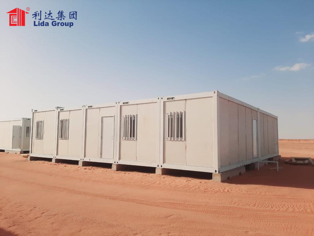 Light Steel Frame High Quality Heat and Sound Insulation Flat Pack Prefab House Labor Camp